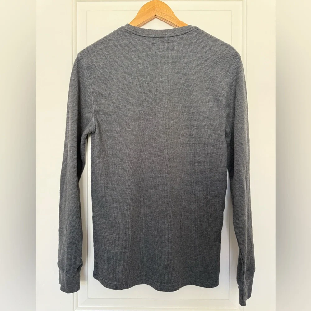 Polo Ralph Lauren Men’s Gray Waffle Knit Thermal Long Sleeve Crew Neck Shirt M